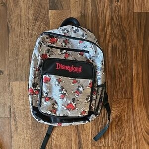 Disneyland Gray and Black Mickey Mouse Backpack